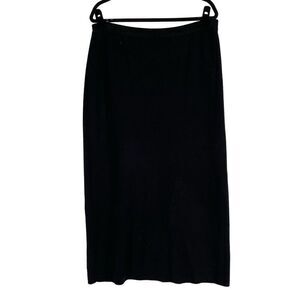 Vintage Norton Studio Black Knit Midi Skirt - Women’s 1X